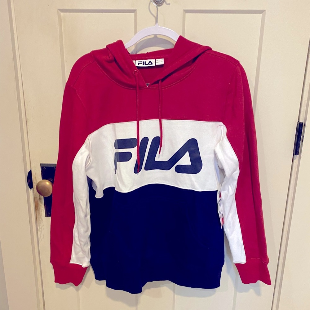 FILA hooded sweatshirt.